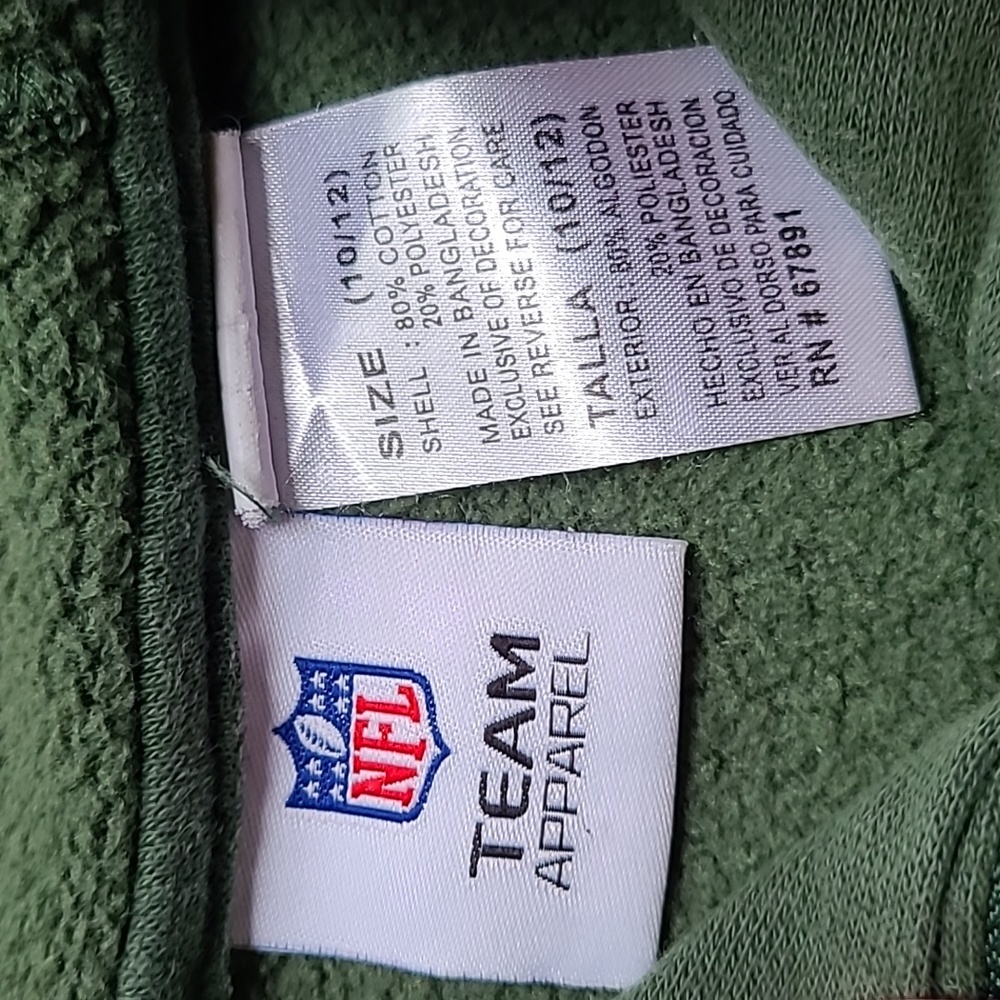 Size 10/12 kid NY Jets hooded sweatshirt - Picture 6 of 10